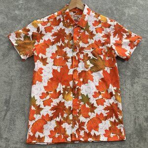 Retro Rifle Shirt Mens XS Rule #1 Fight Club Maple Leaves Brad Pitt Tyler Durden